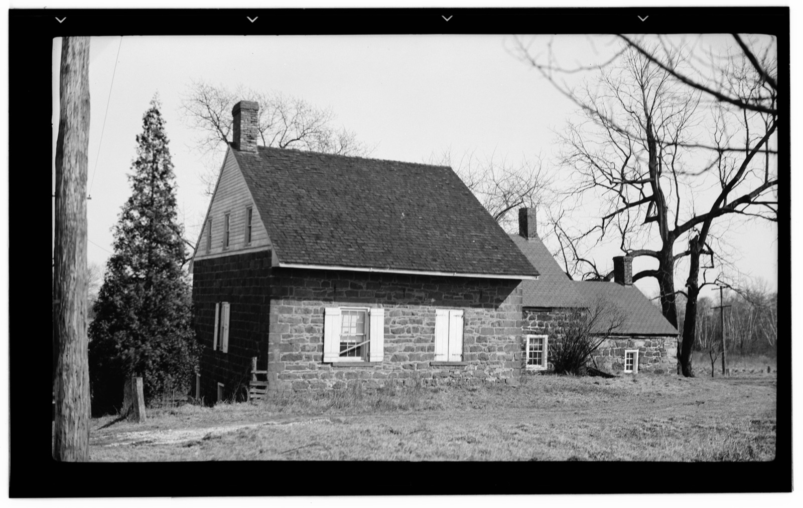 Exterior view from the southwest, John Branford House, 1937